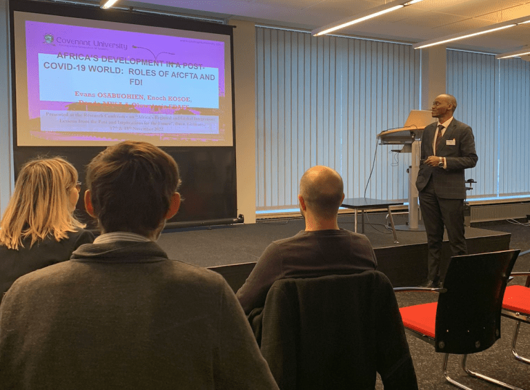 Read more about the article Prof Evans Osabuohien speaks at the International Research Conference in Germany